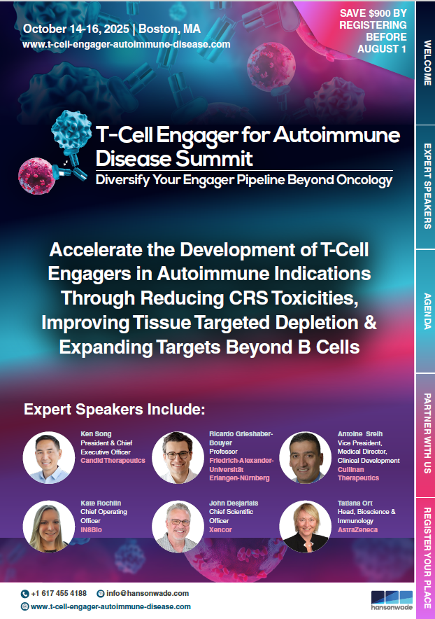 Image of T-Cell Engager for Autoimmune Disease Brochure Cover Image of T-Cell Engager for Autoimmune Disease Brochure Cover