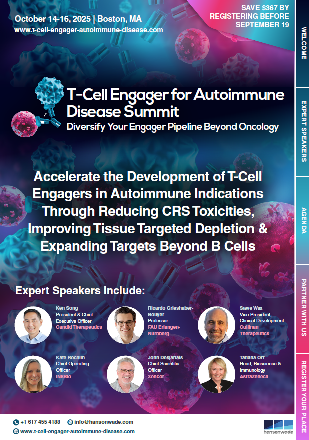 Cover of T Cell Engager Autoimmune Disease Summit Brochure